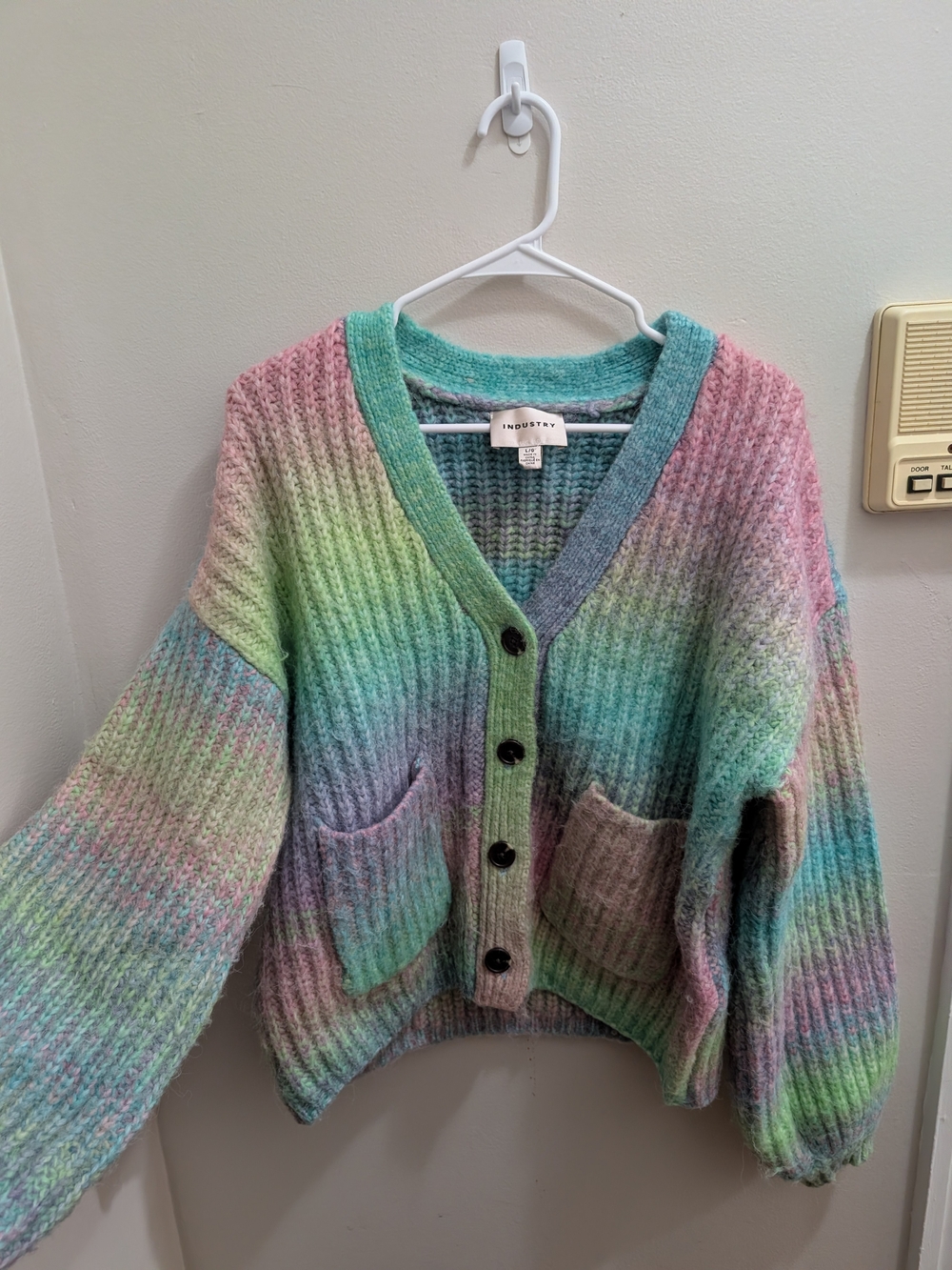 INDUSTRY Oversized Multicolor Cardigan